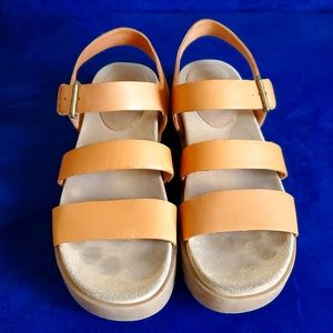 Madewell Platform Leather Sandals size 10